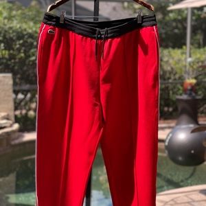 LACOSTE MENS SPORT RUN-RESISTANT TRACK PANTS (XXL) XH1557 RED